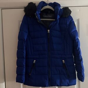 Calvin Klein Women’s Royal Blue Puffer Coat